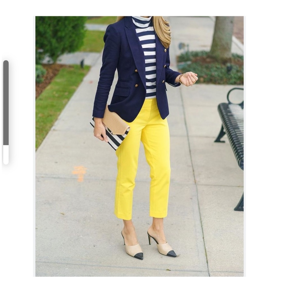 Banana Republic Sloan Fit Neon Yellow Pants Size 12
